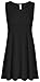 Simlu Womens Sleeveless Loose Fit Tank Top Vest - Black,X-Large