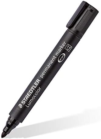 352 WP4-1 Arte Permanente Lumocolor. Caixa exclusiva STAEDTLER com 4 marcadores de tinta permanente com ponta redonda, cores variadas