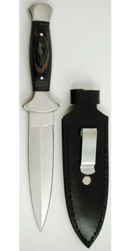 9" black wooden handled athame dagger