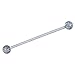 Oasis Plus 7pcs 14G Clear Glitter Balls Sport or Pregnancy Navel Belly Button Ring 1.5'' Flexible Bio Flex Barbell