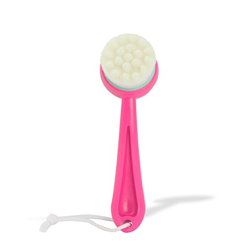 Mermaid Facial Skin Care Cleansing Brush Manual Washing Face Massage Tool Beauty Kits Ultrasoft Deep Pore Cleanser Exfoliation Cleaner Body Massager Best Exfoliating no Irritating Scrubber (ROSE RED)