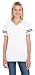 LAT Ladies Fine Jersey Short Sleeve Football Tee (3537) Black/White, M