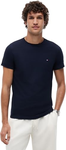 T-Shirt Manches Courtes Homme Core Stretch Slim Fit, Bleu (Desert Sky), M