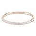 Swarovski Dextera Bangle, Clear Crystal, Rose gold-tone Finish