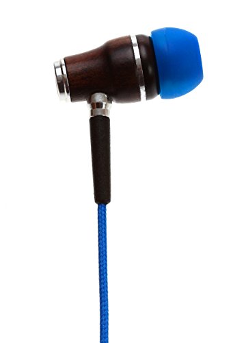 Symphonized NRG Premium Genuine Wood In-ear Noise-isolating Headphones with Mic (Blue)