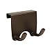 mDesign Metal Over Cabinet Door Kitchen Storage Hooks and Ring - Holds Dish Towels, Hand Towels, Pot Holders, Oven Mitts - Set of 3 - Bronze