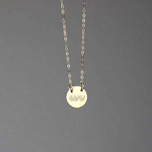 God is Greater Than The Highs and the Lows Mini Disc Necklace #01