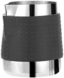 Stainless Steel Milk Frothing Pitcher Coffee Milk Frothing Jug Cup with Silicone Grip for Tea Coffee and Latte Art