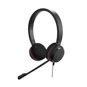 Jabra Evolve 20 Stereo Headset – Microsoft-gecertificeerde Koptelefoon met Kabel voor VoIP-softphones met Passive Noise…