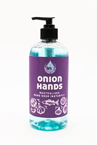 ONION HANDS hand-odor neutralizing Hand-Wash - 16 oz - Hand-Odor Remover Instantly gets rid of Onion, Garlic, Spices and Fish hand odors - Made with 100% organic ingredients