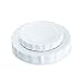Posh Setting Elegant Collection White Plastic Disposable Dinnerware Set, Wedding Plastic Dishes For 40 Guests (40 10.25'' Dinner Plates and 40 7.25'' Salad Plates), Fancy Disposable Dinnerware