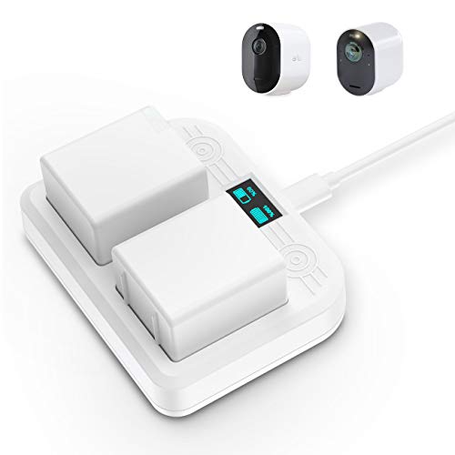 HOLACA Battery Charger Station Compatible with Arlo Ultra 4k Arlo Pro 3 Camera - Dual Charging Station (2 Ports)(LED Display) - Charger for Arlo Battery Only-Accessories for Arlo Ultra Arlo Pro 3