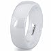 MJ 3, 4, 6, 8, 10mm White Ceramic Wedding Ring Classic High Polished Band