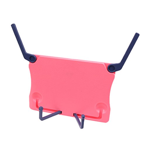 Dolity Desktop Music Stand Book Stand Support Protect Eyesight for iPad Holder 210x165x23mm - Pink - Thumbnail 2