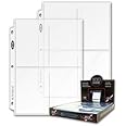 BCW Pro 4-Pocket Photo Protector Sleeves | 20 Count | Photos Sleeves, Cards | Acid-Free, PVC-Free | Archival Quality, Photo Album Pages protector for 3 Ring Binder | High Clarity Polypropylene