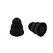 ALXCD Triple Ear Tip with 2mm Hole for Etymotic Shure Klipsch Earphone, 2 Sizes (S/L) 4 Pairs Triple Flange Silicone Earbud tip, Fit for Etymotic Shure Klipsch 2mm Hole[Black-4 Pair]