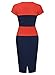 Miusol Women's Retro Scoop Neck Cap Sleeve Optical Illusion Slim Bodycon Pencil Dress