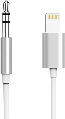 Esorio Lightning to Jack socket 3.5 mm AUX Cable + Lightning Connector in Silver
