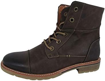 Day FiveMens Casual Lace Up Fold Over Cuff Ankle Boot Shoes, Brown, US 10