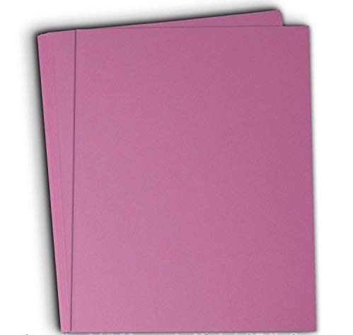 Hamilco Colored Cardstock Scrapbook Paper 8.5" x 11" Magenta Violet Color Card Stock Paper 50 Pack