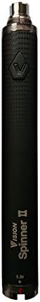Vision Spinner 2 II 1650mAH 3.3 4.8V Twist Variable Voltage 510 Thread (BLACK)