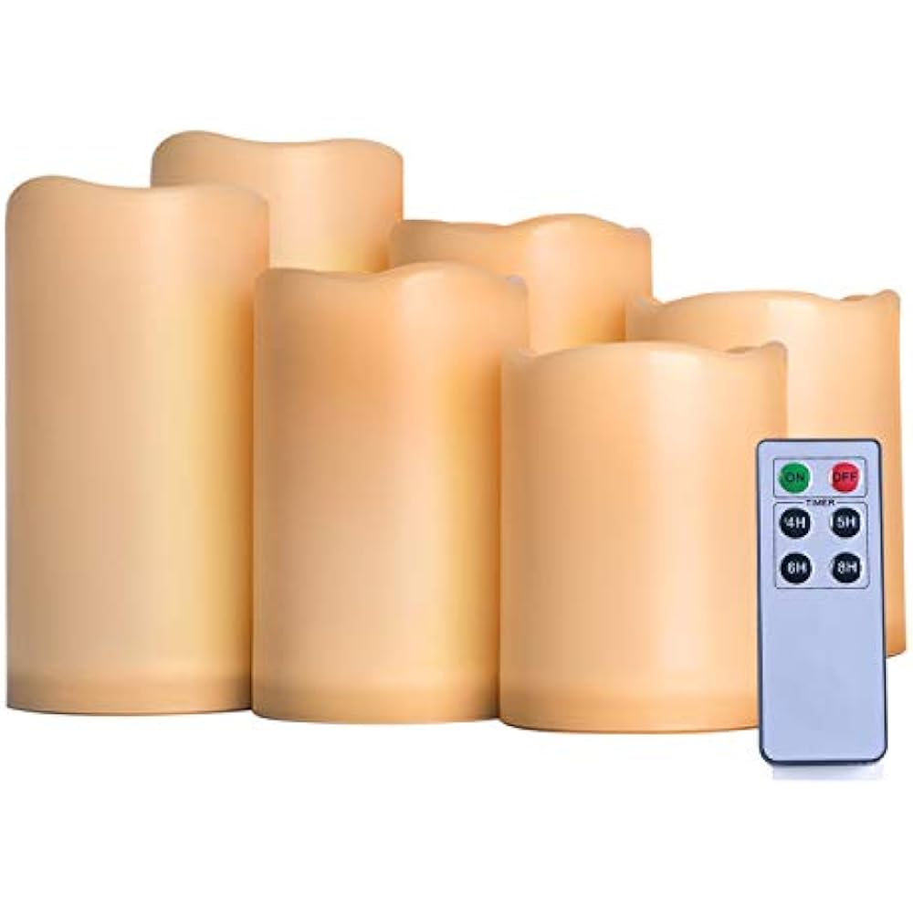 Outdoor Flameless Candles (H4"4"5"5"6"6" X D3"), LED eBay