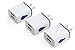 Dual USB Wall Charger / USB Wall Adapter With Multi-Port Charging 3 Pack 2-Port USB Travel Wall Charger [With Easy Grip Technology] 5V/2.1Amp for Speedy and Reliable Charging