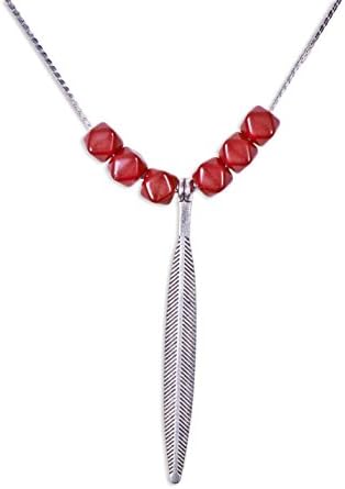 Locas Biju Handmade Faceted Stones and Crafted Long Pendant Necklace