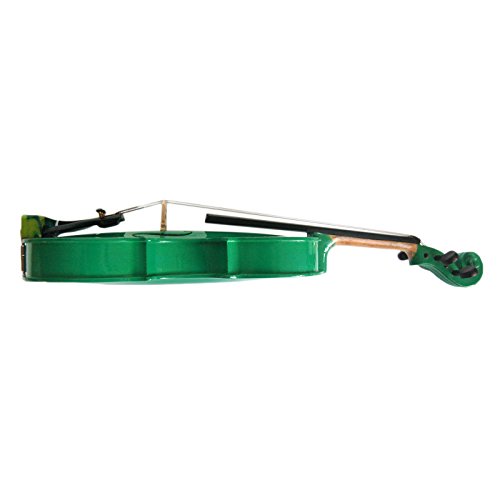 Kinglos Full Size 4/4 Green Colored Solid Wood Violin Kit Student Fiddle for Beginners Children Kids with Case, Shoulder Rest, Bow, Rosin, Bridge and Strings