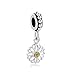 Third Time Charm Dangle Daisy Charm With Yellow Flower Beads Fits European Charm Bracelet