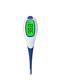 Digital Thermometer - Quick 15 Second Reading for Oral, Rectal, Armpit Underarm, Body Temperature Clinical Professional Detecting Fever Baby, Infant, Kid, Babies, Children Adult and Pet (Blue)