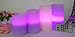 Adoria Advent Flameless LED Candles Set 4-Real Purple and Pink Pillar Candles Battery - 3pcs Purple(Tall 4/5/6 Inch) and 1pc Pink(Tall 6 Inch)-Unscent -Color Changing,Home Decor. Camping, Praying