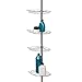 Zenna Home, Chrome 2114S, Tension Corner Pole Caddy