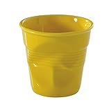 Revol Froisses 619085 Espresso Crumple Tumbler, Seychelles Yellow