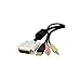 StarTech.com 4-in-1 Cable for KVMs with Dual Link DVI and USB - Audio & Microphone Cables Built-in - 6ft (2m) (DVID4N1USB6) Black