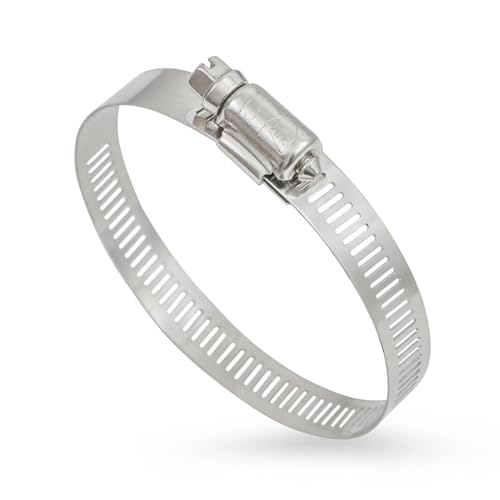 Stainless Steel Hose Clamps Adjustable 1-1/2"-3-3/4" Worm Gear Hose Clamp 10 PC…