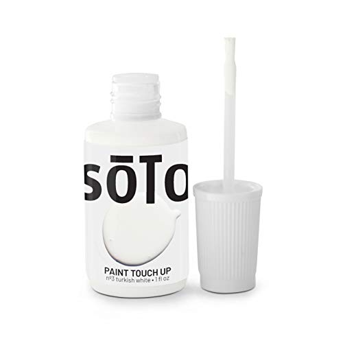 soto Paint Touch UP (Interior/Exterior) - Non-Toxic Interior Scratch + Scuff Repair: Wall, cabinets, Trim + molding, Furniture, Windows (Size: 1 fl oz, Sheen: Matte, Color: No. 03 Turkish White)