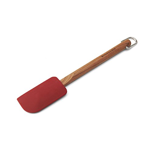 KitchenAid Gourmet Silicone Scraper Spatula with Cherry Wood Handle