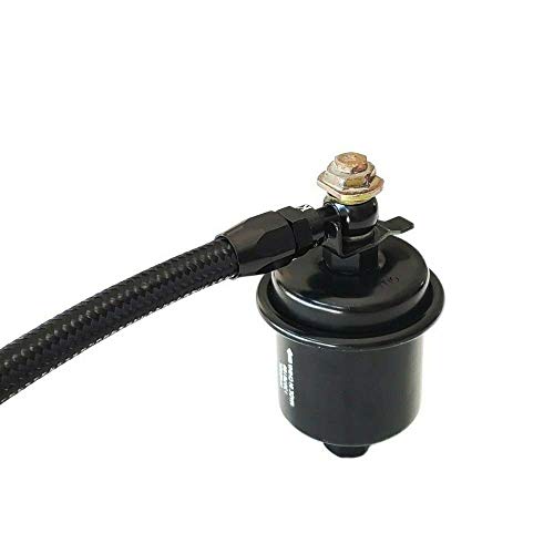 K-Motor Performance AN6 Nylon Braided Hose Tucked Fuel Line System Compatible With Honda Civic Acura Integra D15 D16 B16 B18 B20