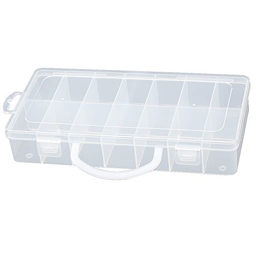 Jewelry Organizer Bead Box Storage Container Case 14 Grids Stable Divider Portable Electronic Components Assortment Organization box - Thumbnail 7