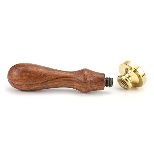 Wax Seal Stamp Set, Mornajina Botanical and Moon Series Sealing Stamp, 6PCS Vintage Brass Stamp Heads + 1Pcs Wooden Handle Kit for Wedding Invitation