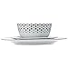 Amazon Basics 18-Piece Kitchen Dinnerware Set, Plates, Dishes, Bowls, Service for 6, Triangle Accent