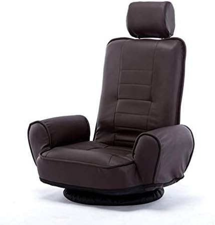 HUANXA Rotate Padded Gaming Chair,Tatami Floor Chair Couch Recliner Comfortable Japanese Adjustable Backrest Rocker Seating-C