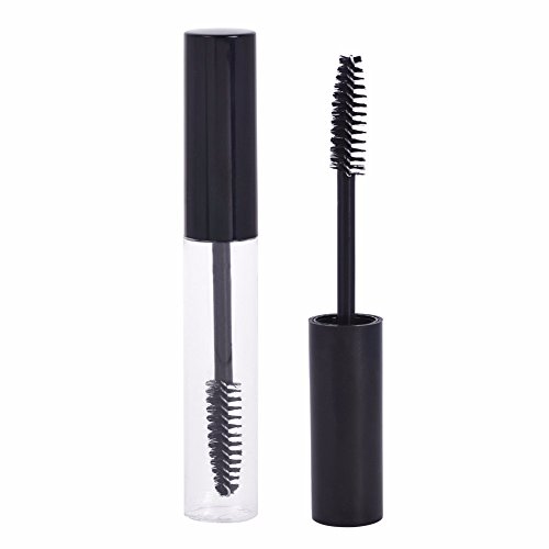 Coobbar 10ml 10pcs Empty Eyelashes Mascara Tube Vial Liquid Plastic Bottle Cosmetic Container With Black Cap