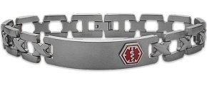 Men's Adjustable Titanium Medical ID Bracelet