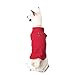 Gooby Fleece Vest Dog Sweater - Red, Small - Warm Pullover Fleece Dog Jacket with O-Ring Leash for Small to Medium Dogs