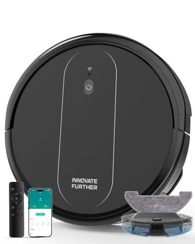 3-in-1 Robot Vacuum and Mop 4000Pa Strong Suction Robot Vacuum Cleaner & Smart Navigation & Alexa/APP Control & Central Brush & Auto Recharge, Vacuum Robot for Pet Hair, Hard Floors & Low-Pile Rugs