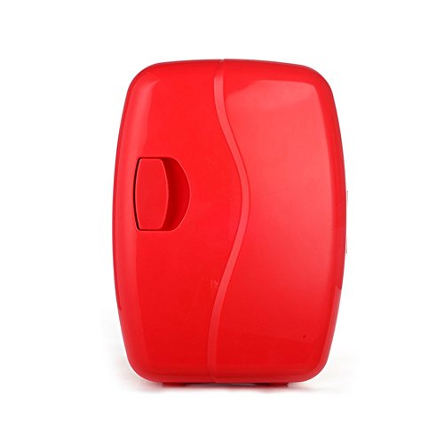 ZJâ“‡ Mini Refrigerator Car refrigerator - 5L Car Refrigerator Mini Fridge Refrigeration Travel Refrigerator Student Dormitory Freezer Portable Cold Box # (Color : Red)