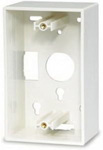 SIGNAMAX SMB1-SG-WH One Gang surface Mount Box, Shallow