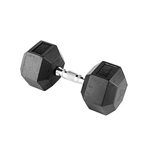 KingsBox Met Rubber Beklede Hex Dumbbells, Gewichten Met Metalen Handvat, Chromen Handvat Met Karteling, Gym…
